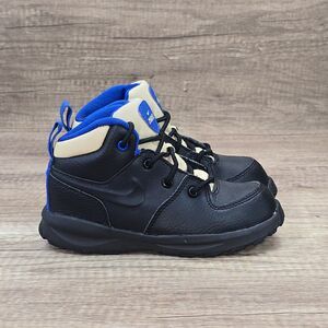 Nike Manoa LTR Toddler's Size 10C Black Beige Leather Boots (BQ5374-003)